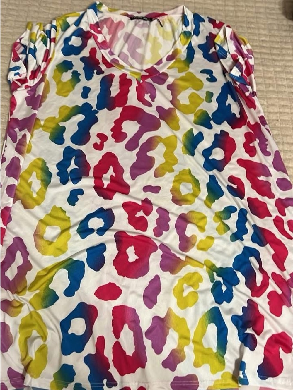 Cheetah multi color shirt